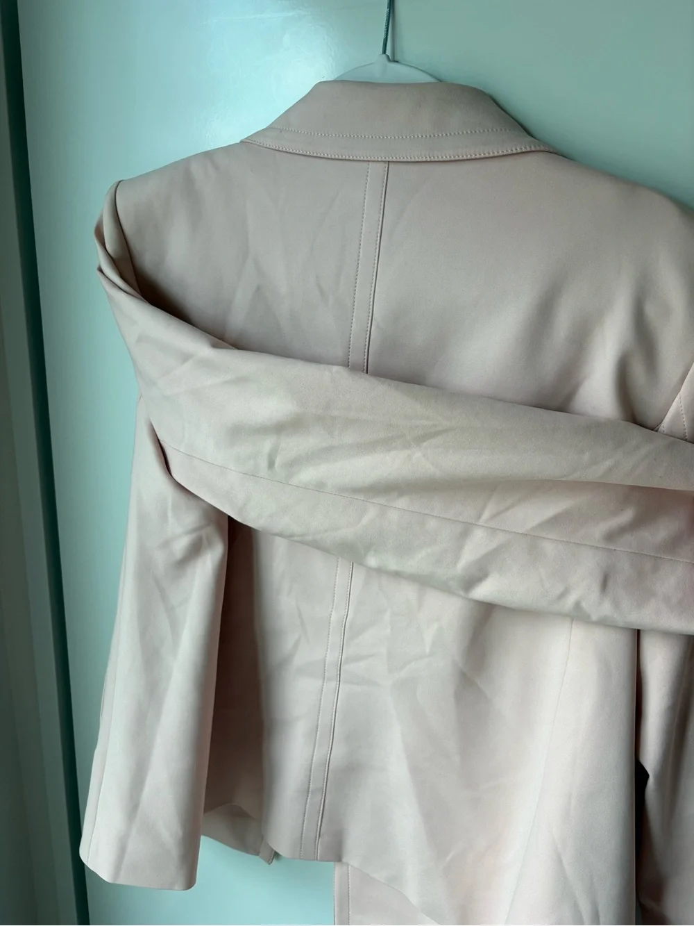 Tommy Hilfiger Blush Pink Double-Breasted Blazer Jacket - Picture 14 of 16